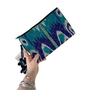 NWT Bibi Hanum Ikat Tassel Clutch